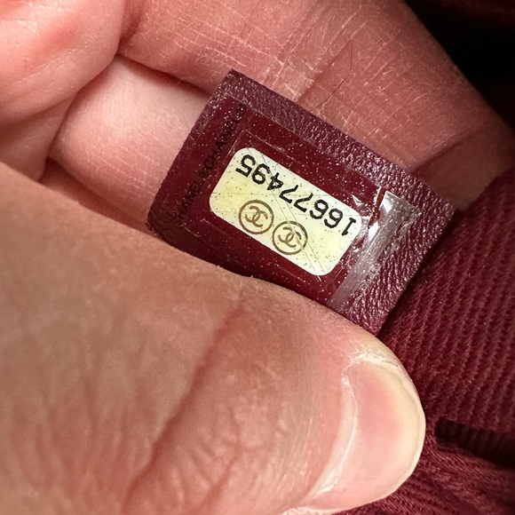 Chanel burgundy red glazed caviar frame shiva tote bag W aged gold hardware - Picture 4 of 16